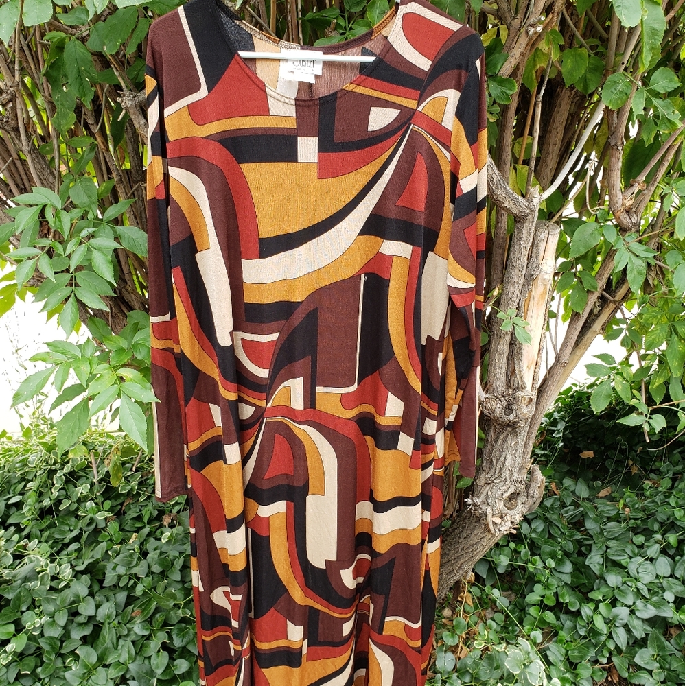 Geometric print dress